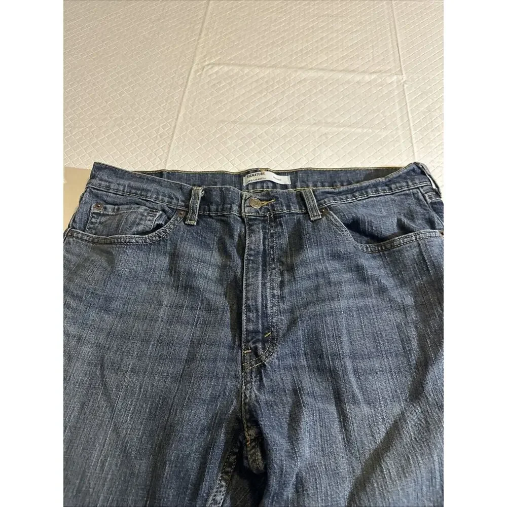 Levi's Jeans Men's Relaxed Fit 36x30 Signature Strauss Blue Denim‎ Cotton